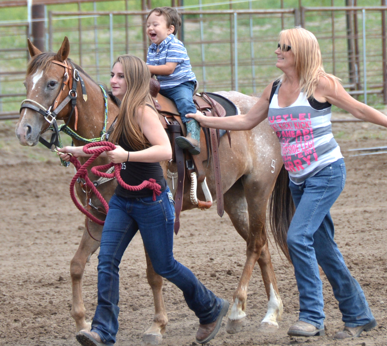 Dominic Smith with mom Tiffany Manniko and grandmother Tammy Taylor
